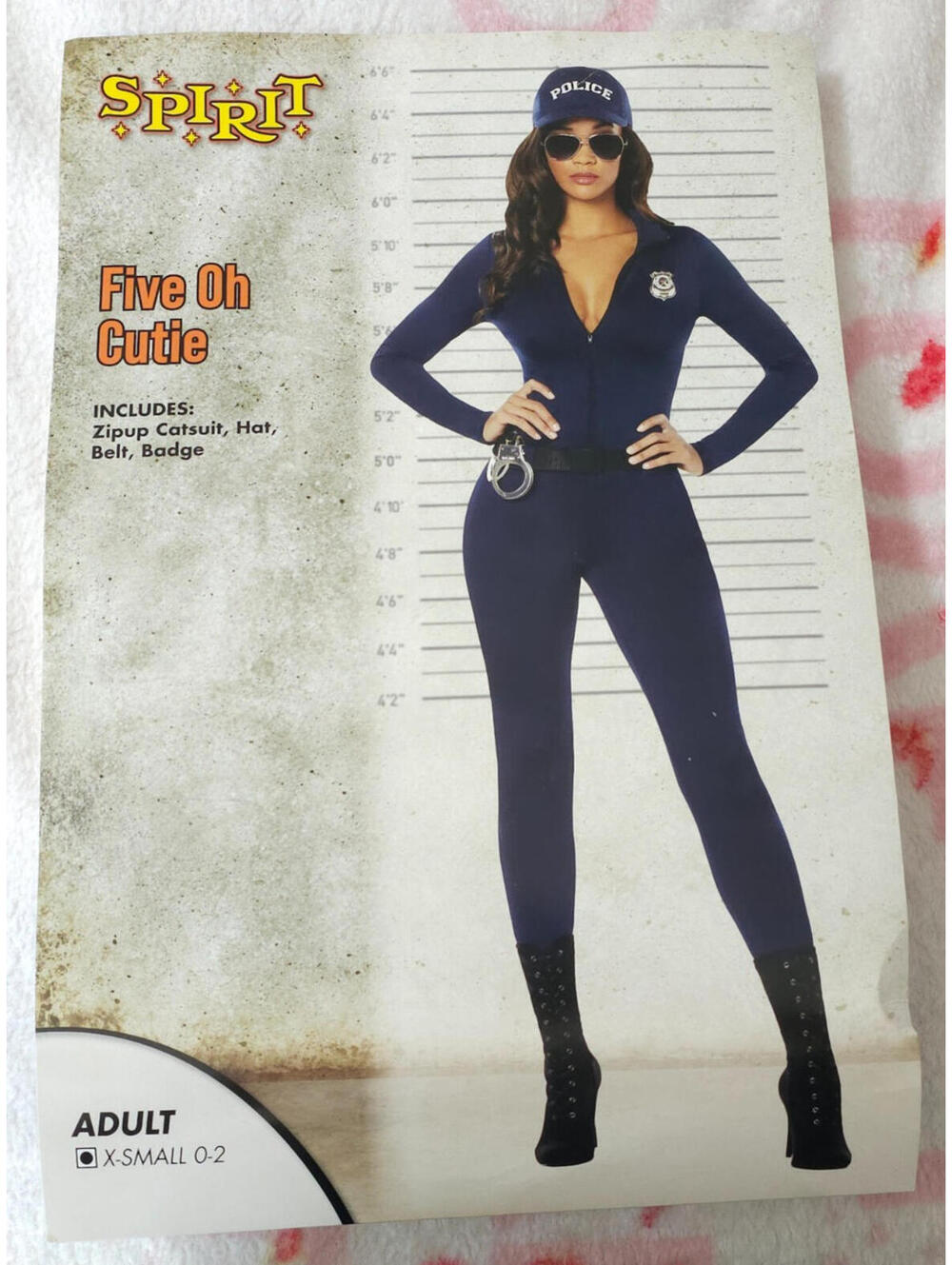 Spirit Five Oh Cutie Sexy Cop Police Halloween Costume Size Adult X Small 0-2